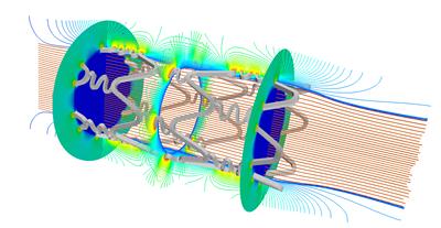 Optimal design of a stent may involve conflicting requirements with respect to blood flow and drug release.